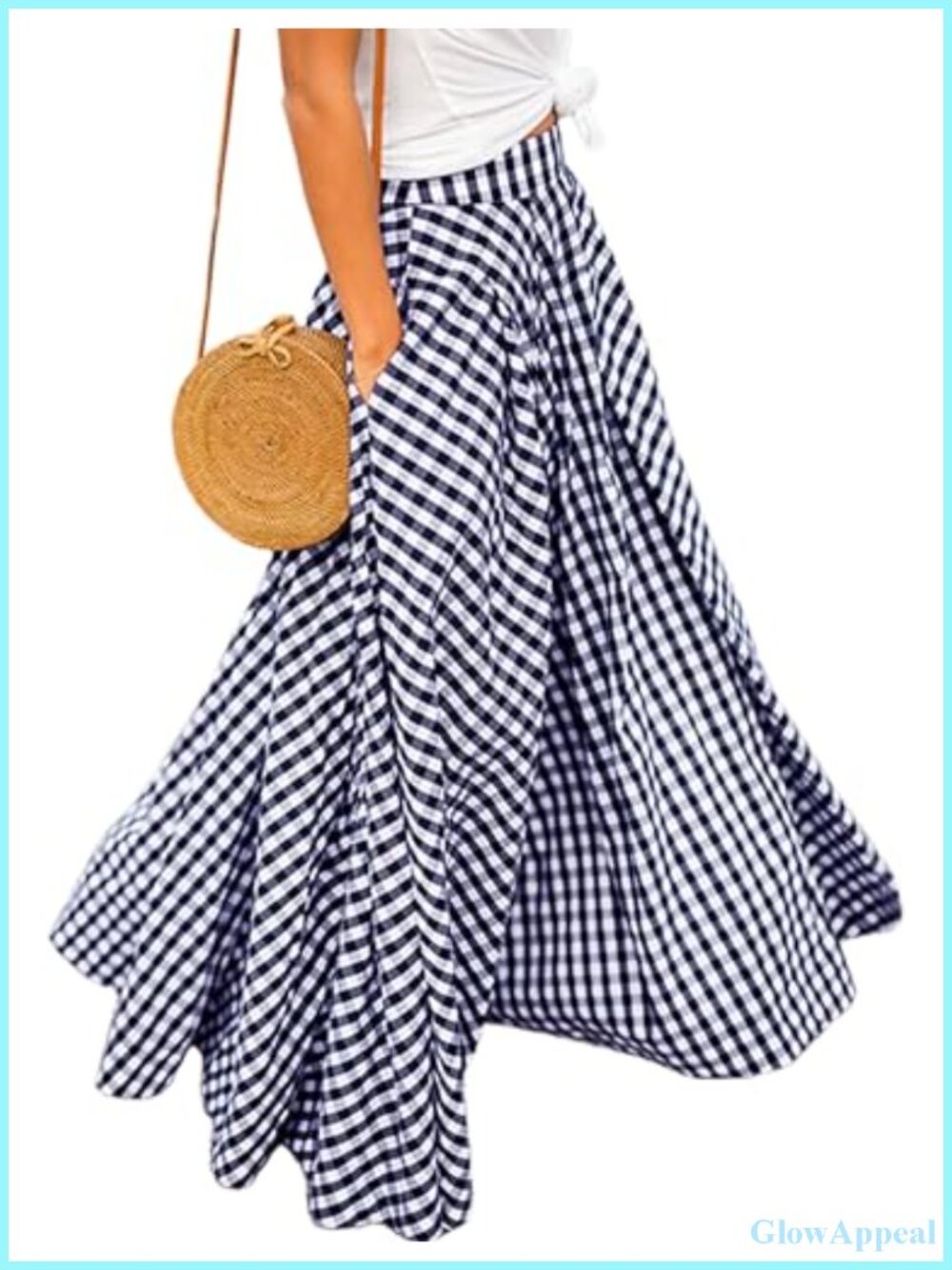 Vintage Style High Waist A-Line Pleated Maxi Skirt with Pockets - Picture 1 of 6